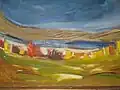 Viento (1987) óleo sobre lienzo
