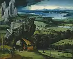 Paisaje con San Jerónimo, de Patinir (pintura flamenca).