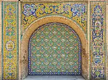 Detalle de los elaborados azulejos.
