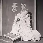 Sarah Ferrati en la representación de María Estuardo (1958)