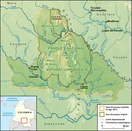 Mapa del parque