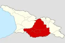 Kartli histórico dentro de las fronteras de la actual Georgia