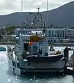 Vista por la aleta de babor de la Canal Bocayna.