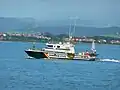 Patrullera clase Rodman-66 Río Pas, M38, navegando por la bahía de Santander.