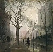 La plaza después de la lluvia