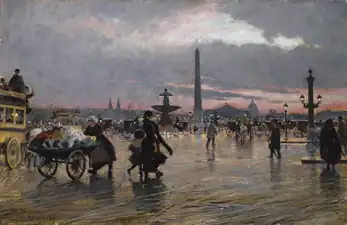 Plaza de la Concordia, 1860-1934. Óleo sobre lienzo,52,5 x 80 cm.