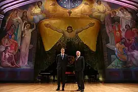 El presidente Pedro Sánchez y el presidente Andrés Manuel López Obrador en la Ciudad de México, 2019.