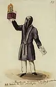 Penitente nazareno, en la procesión del Señor de los Milagros (1855)