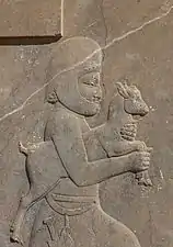 Detalle de un bajorrelieve en Tachara