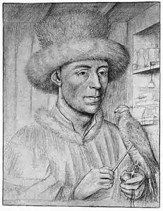 Retrato de hombre con un halcón, Städelmuseum.