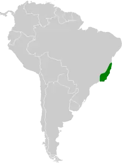 Distribución de geográfica del ermitaño pigmeo.