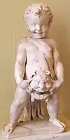 Estatua de un puer mingens con una máscara cubriendo los genitales, Pierino da Vinci, 1540, Museo nazionale d'arte medievale e moderna della Basilicata, Matera, Italia