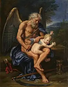 Cronos corta las alas de cupido (1694)