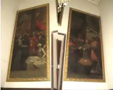 Fig. 2: Pinturas de Carducho del retablo mayor primitivo, alojadas hoy en la sacristía.