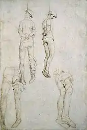 Estudio de los hombres ahorcados ( Colección Frick no. 36-2).