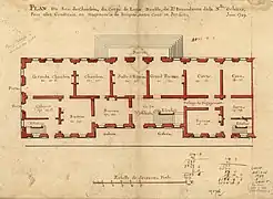 Plano del cabildo original en 1749.