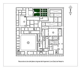 Reconstrucción del plano original del palacio