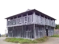 Recreación del Fuerte de Plymouth, primera casa de reunión de la iglesia en Plimoth Plantación