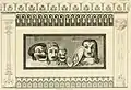Pintura de panel de máscaras de teatro en el tablinum