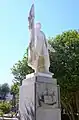 La estatua en enero de 2024