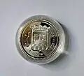 Moneda de Plata de la Serie Capitales de Provincia con el escudo de Pontevedra