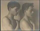 Caroline Gurrey: Retrato de un chico japonés-hawaiiano y un portugués- hawaiiano (1909)