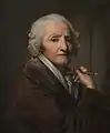 Portrait de Jean-Baptiste Greuze, óleo sobre lienzo, copia de Anna Greuze de un autorretrato de su padre, hacia 1804-1805