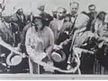 Presidente Leguia inaugurando Cruz Monumental del cerro San Cristóbal.