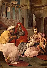 La Sagrada Familia  con Santa Isabel y Juan el Bautista, actualmente en el Museo del Hermitage, San Petersburgo, Rusia.