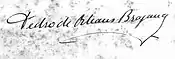 Firma de Pedro de Alcántara