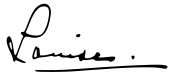 Firma de Luisa del Reino Unido