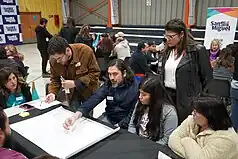 Alcaldesa Erika Martinez en proceso participativo PUH Ciudad del Niño