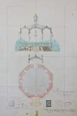 Proyecto de quiosco para el parque de la Pépinière.