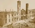El edificio inmediatamente después del incendio de 1896.