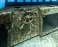 Rueda de timón de la Puente,  corbeta Afonso Cerqueira, hundido en Madeira, Portugal.