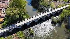 Puente Romano Tordómar, vista aérea.