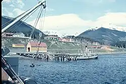 Puerto Williams en 1957.