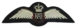 Alas de aviador (pilot brevet) de la RAF