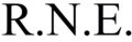 Logotipo de Radio Nacional de España entre el nacimiento oficial de TVE en 1956 y 1962.