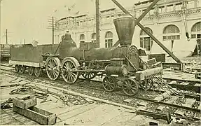 La locomotora en 1901, antes de la inauguración de la Exposición Panamericana de Búfalo.