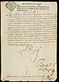 Real cédula firmada por Juan Bautista Sáenz Navarrete para que se acabe a la brevedad la construcción de la catedral.