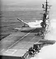 Inicio de un Regulus desde el Portaaviones USS Hancock (CVA-19)