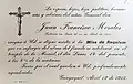 El certificado de la misa de réquiem para el general Morales, con fecha 12 de abril de 1913.
