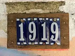 Detalle del número de casa