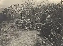 Soldados del Ejército brasileño en el frente durante la Revolución Constitucionalista de 1932.