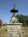 Monumento junto al río Tajo, en Santarém, en el lugar donde se encontró el cuerpo de Santa Iria.