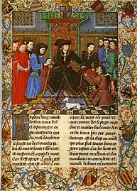 Romanzo di Girart de Roussillon, Viena, Cod. 2549, fol. 6r - escritura gótica