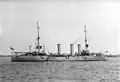 El Stettin durante una visita de una escuadra naval alemana a los EE. UU. en 1912.