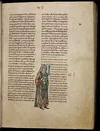 Job sosteniendo su libro, ms 168, fol. 7R