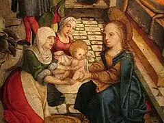 Detalle del nacimiento de San Juan el Bautista, Maestro de Villalzázar de Sirga